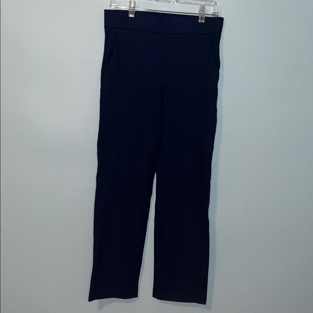 LOFT Navy Pull-on Ankle Length Knit Pants, Size Medium Tall